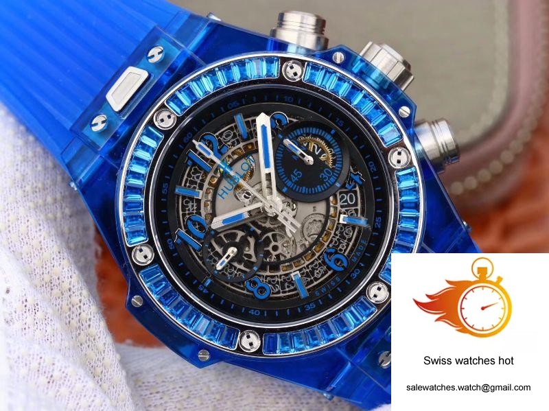 Hublot Big Bang Unico 411.JX.4802.RT Blue Strap Skeleton Dial 2 Hublot Big Bang Unico 411.JX.4802.RT Blue Strap Skeleton Dial 2