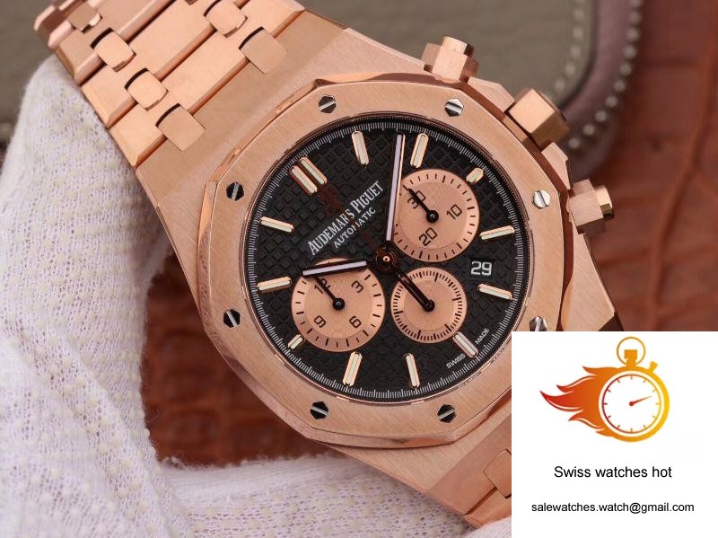 Audemars Piguet Royal Oak Chronograph 18K Rose Gold 26331OR.OO.1220OR.02 OM Factory Black Dial 2 Audemars Piguet Royal Oak Chronograph 18K Rose Gold 26331OR.OO.1220OR.02 OM Factory Black Dial 2