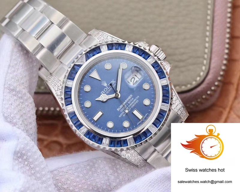 Rolex Submariner Date 116619LB Diamond Customized Edition GS Factory Blue Dial 2 Rolex Submariner Date 116619LB Diamond Customized Edition GS Factory Blue Dial 2