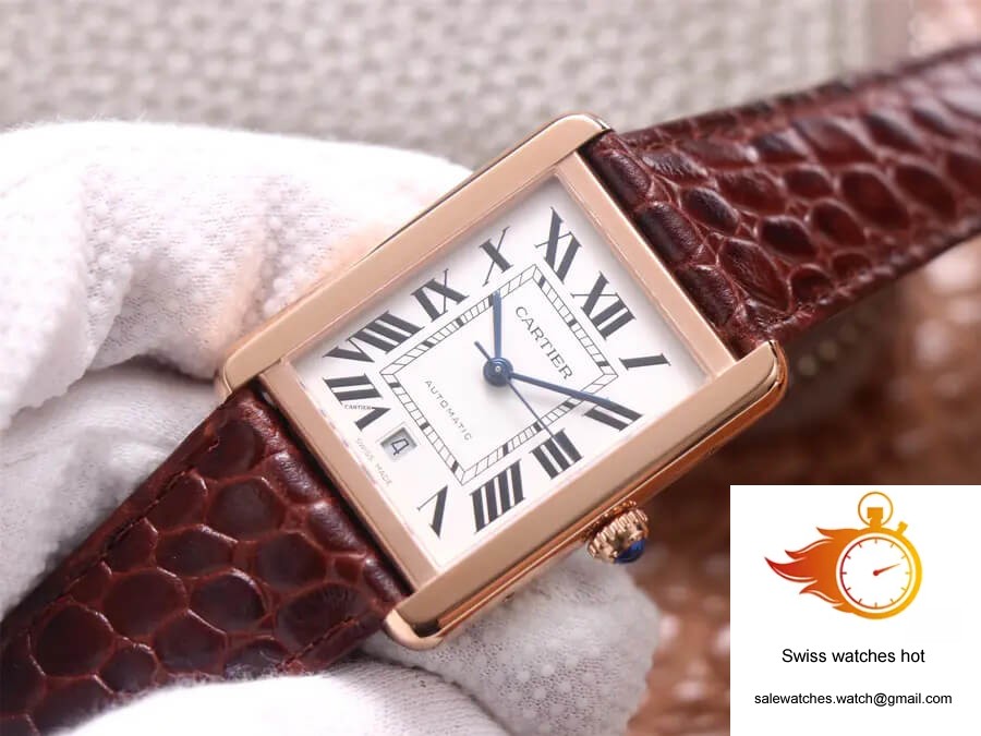 Cartier Tank W5200026 V9 Factory Rose Gold White Dial 3 Cartier Tank W5200026 V9 Factory Rose Gold White Dial 3