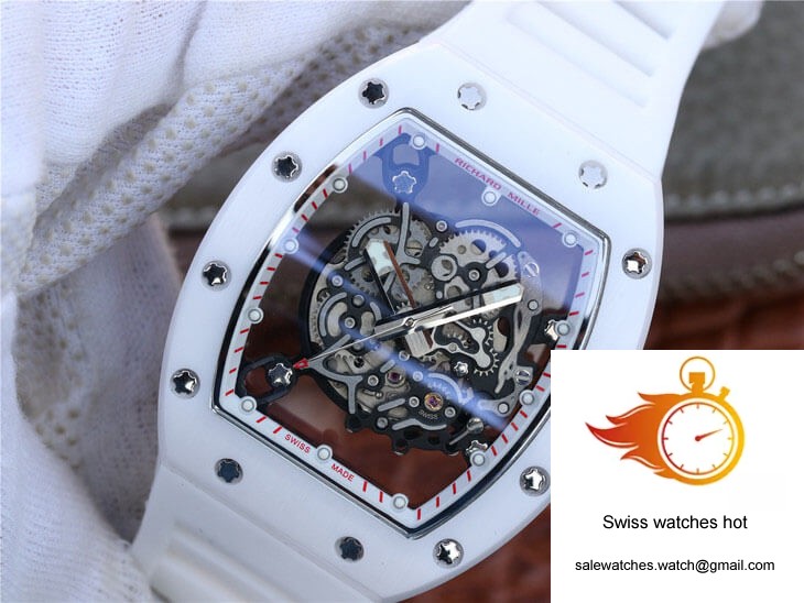 Richard Mille RM055 KV Factory White Rubber Strap 3 Richard Mille RM055 KV Factory White Rubber Strap 3
