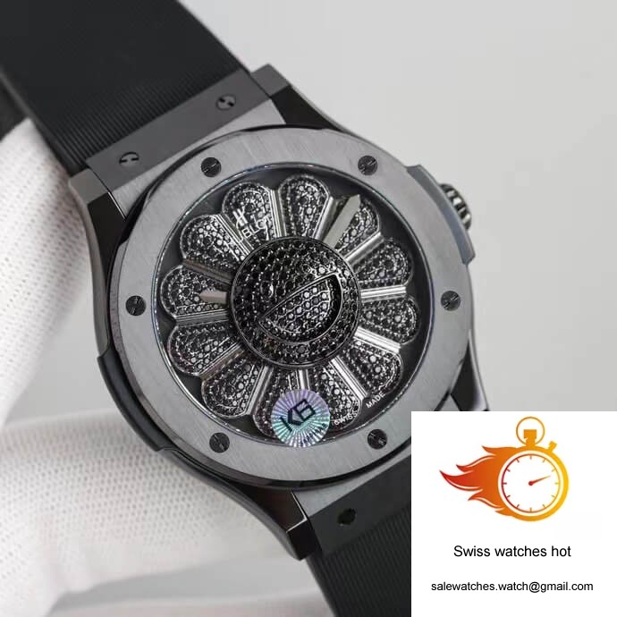 Hublot Classic Fusion Takashi Murakami 507.CX.9000.RX.TAK21 Sunflower Diamond Black Dial 3 Hublot Classic Fusion Takashi Murakami 507.CX.9000.RX.TAK21 Sunflower Diamond Black Dial 3