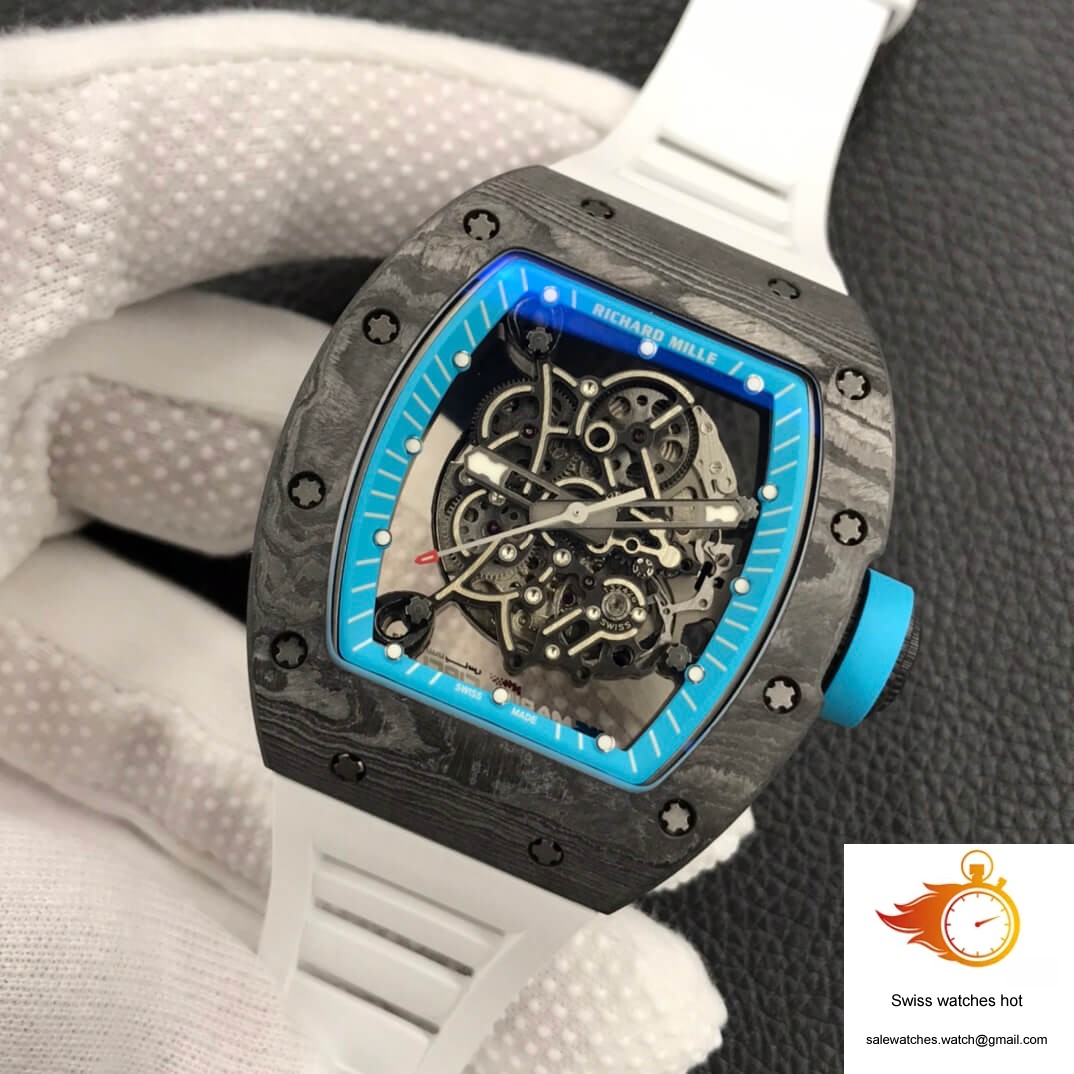 Richard Mille RM055 ZF Factory White Rubber Strap 3 Richard Mille RM055 ZF Factory White Rubber Strap 3