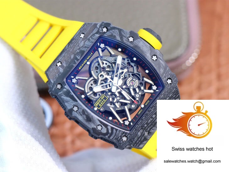Richard Mille RM35-02 ZF Factory Yellow Rubber Strap 3 Richard Mille RM35-02 ZF Factory Yellow Rubber Strap 3