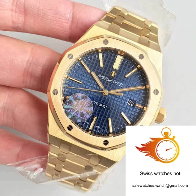 Audemars Piguet Royal Oak 15400OR JF Factory Yellow Gold Blue Dial 3 Audemars Piguet Royal Oak 15400OR JF Factory Yellow Gold Blue Dial 3