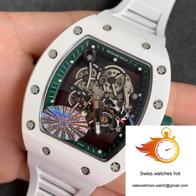 Richard Mille RM055 KV Factory White Ceramic Skeleton Dial 3 Richard Mille RM055 KV Factory White Ceramic Skeleton Dial 3