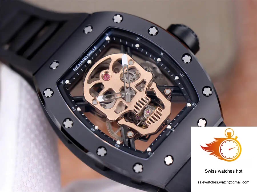 Richard Mille RM52-01 Tourbillon JB Factory Rose Gold Skull Dial 3 Richard Mille RM52-01 Tourbillon JB Factory Rose Gold Skull Dial 3