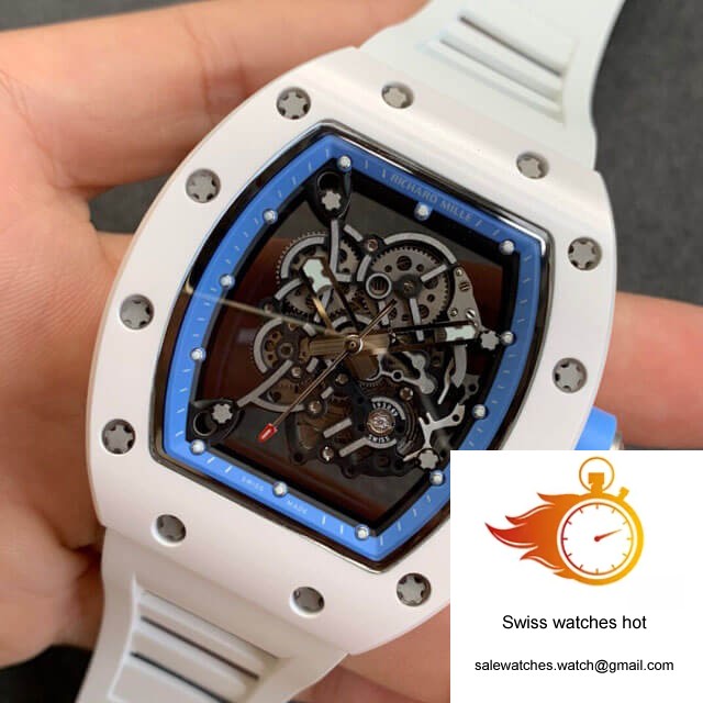 Richard Mille RM055 KV Factory V2 White Rubber Strap 3 Richard Mille RM055 KV Factory V2 White Rubber Strap 3