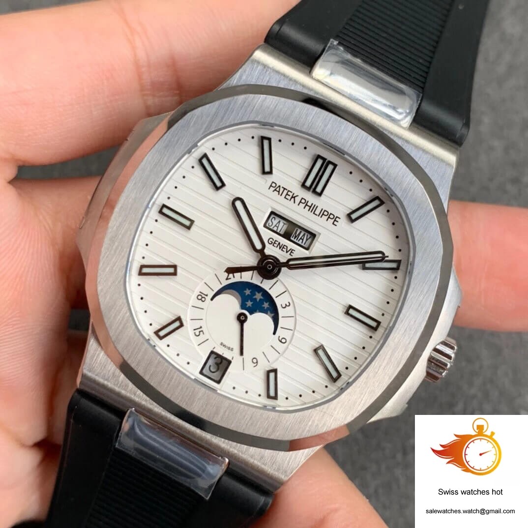 Patek Philippe Nautilus 5726 Moonphase GR Factory V2 White Dial 3 Patek Philippe Nautilus 5726 Moonphase GR Factory V2 White Dial 3