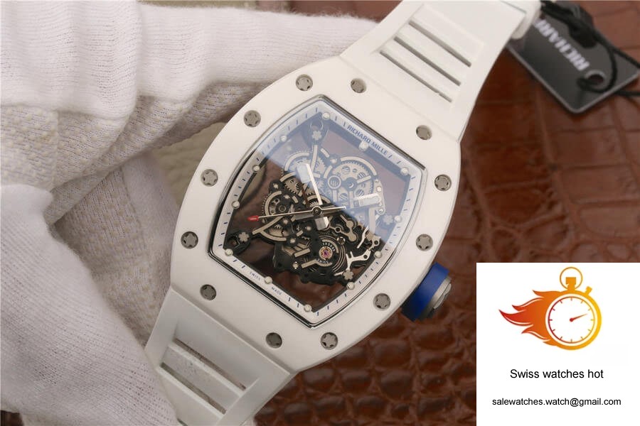 Richard Mille RM055 KV Factory White Ceramic Case 3 Richard Mille RM055 KV Factory White Ceramic Case 3