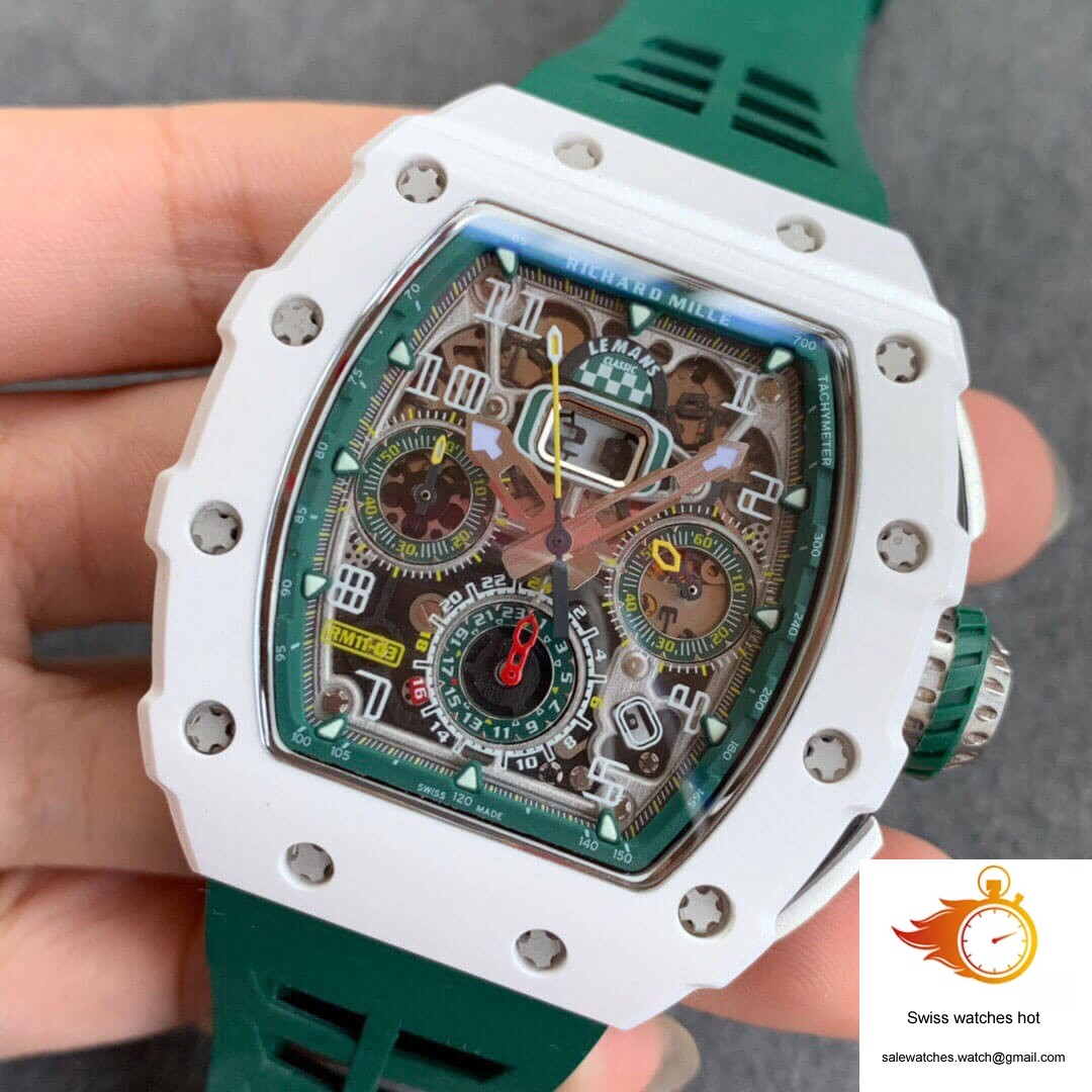 Richard Mille RM011-03 KV Factory White Ceramic Skeleton Dial 3 Richard Mille RM011-03 KV Factory White Ceramic Skeleton Dial 3
