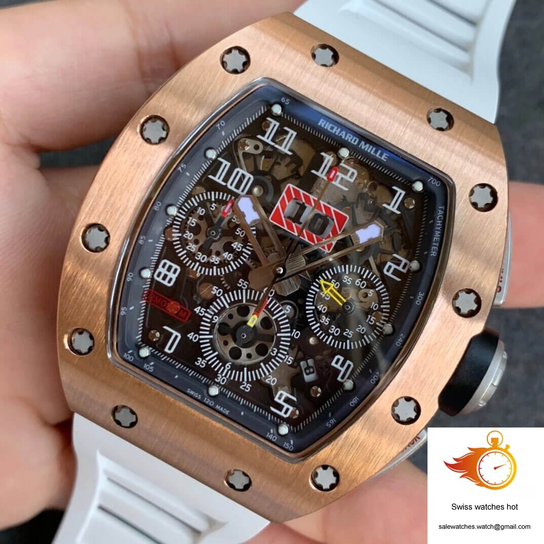 Richard Mille RM11 KV Factory Rose Gold White Strap 3 Richard Mille RM11 KV Factory Rose Gold White Strap 3