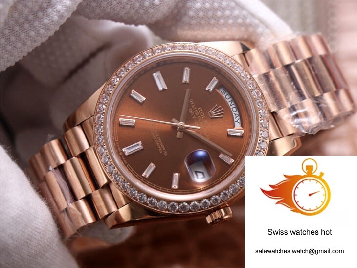 Rolex Day-Date M228345RBR-0006 EW Factory Diamond Chocolate Color Dial 3 Rolex Day-Date M228345RBR-0006 EW Factory Diamond Chocolate Color Dial 3