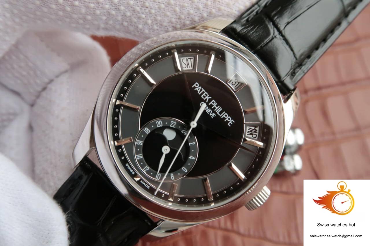 Patek Philippe Annual Calendar 5205R-001 KM Factory Black Dial Cowhide Strap 3 Patek Philippe Annual Calendar 5205R-001 KM Factory Black Dial Cowhide Strap 3