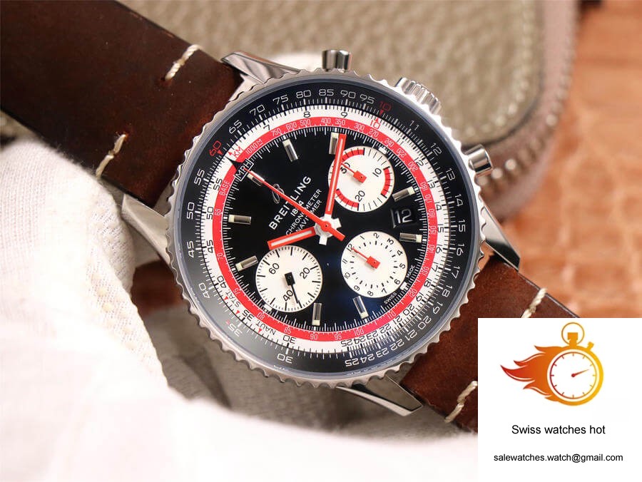 Breitling Navitimer 1 B01 Chronograph 43 Swissair Edition AB01211B1B1X1 V9 Factory Black Dial 3 Breitling Navitimer 1 B01 Chronograph 43 Swissair Edition AB01211B1B1X1 V9 Factory Black Dial 3