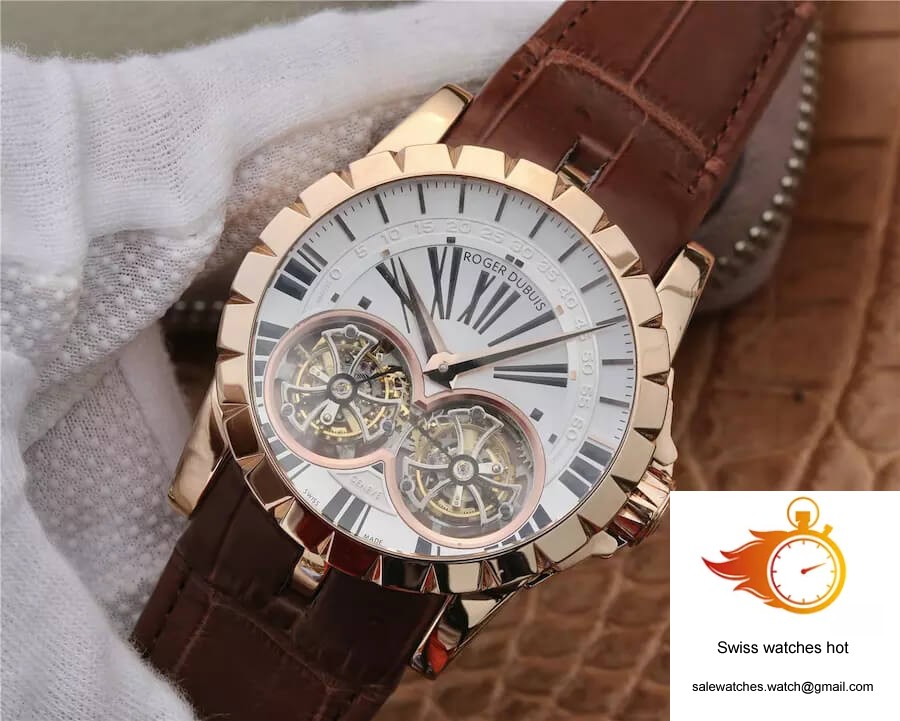Roger Dubuis Excalibur RDDBEX0249 JB Factory Tourbillon Gold Case White Dial 3 Roger Dubuis Excalibur RDDBEX0249 JB Factory Tourbillon Gold Case White Dial 3