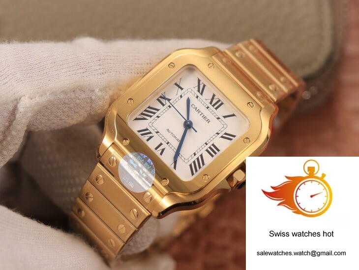 Cartier De Santos WSSA0010 BV Factory 18K Gold White Dial 3 Cartier De Santos WSSA0010 BV Factory 18K Gold White Dial 3