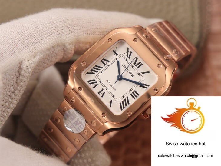Cartier De Santos WSSA0010 BV Factory 18K Rose Gold White Dial 3 Cartier De Santos WSSA0010 BV Factory 18K Rose Gold White Dial 3