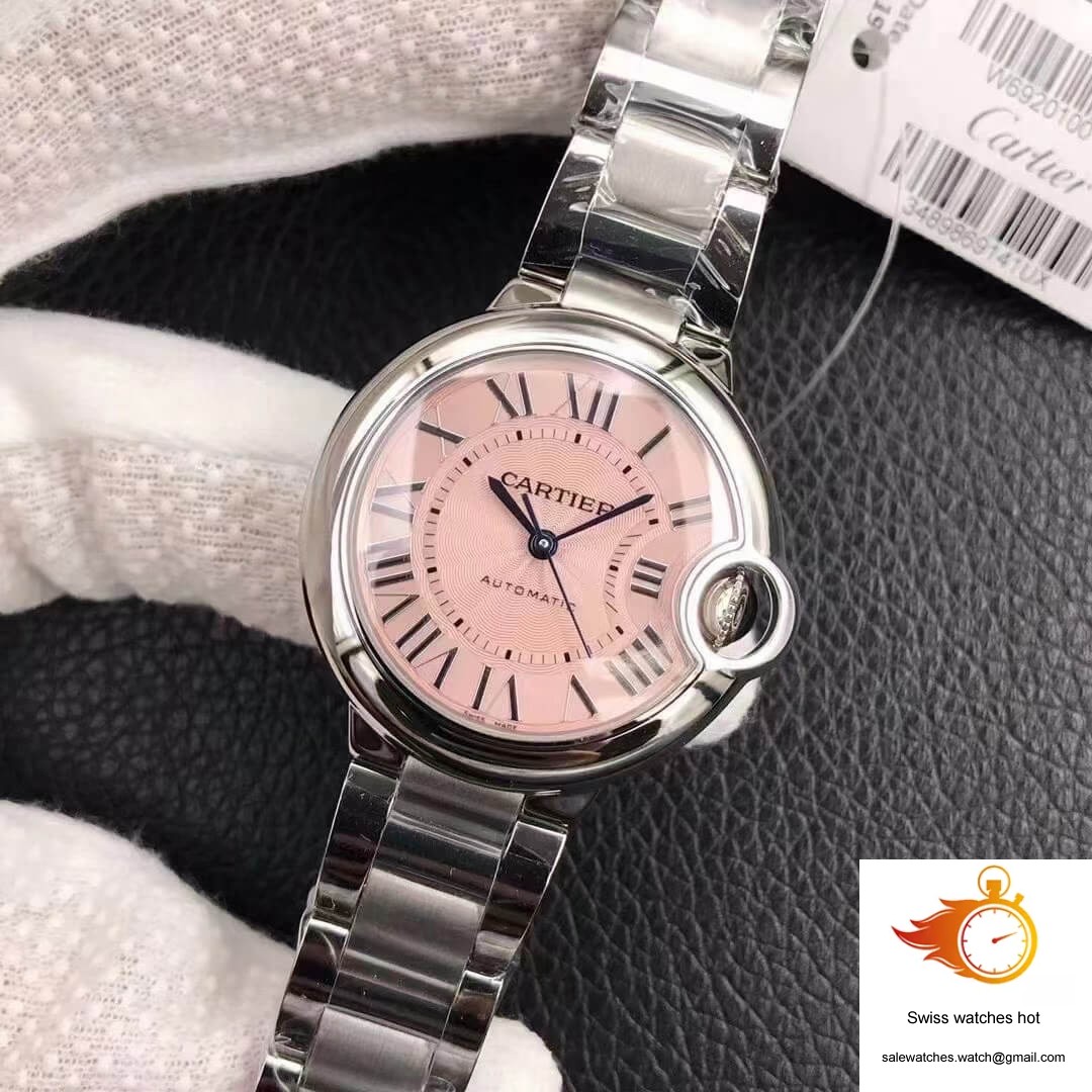 Ballon Bleu De Cartier 33MM W6920041 V6 Factory Pink Dial 3 Ballon Bleu De Cartier 33MM W6920041 V6 Factory Pink Dial 3