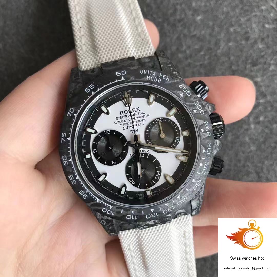 Rolex Daytona Cosmograph Carbon Fiber Diw Customized Version Noob Factory White Dial 3 Rolex Daytona Cosmograph Carbon Fiber Diw Customized Version Noob Factory White Dial 3