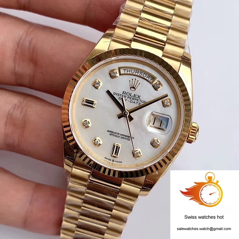 Rolex Day-Date M128238 EW Factory White Dial Diamond Time Scale 3 Rolex Day-Date M128238 EW Factory White Dial Diamond Time Scale 3