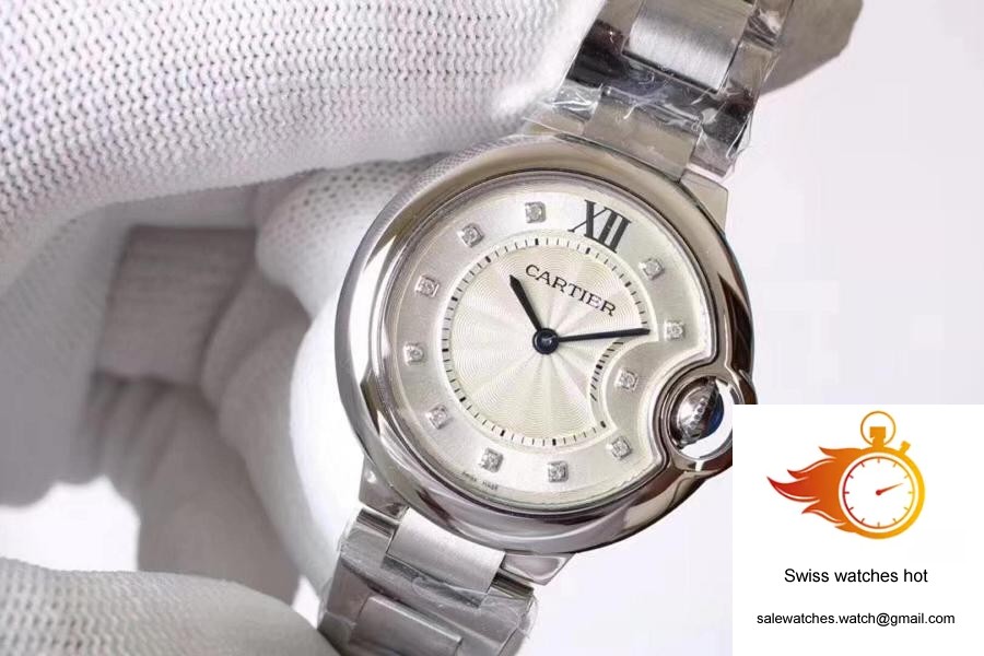 Ballon Bleu De Cartier WE9020 33mm V6 Factory White Dial 3 Ballon Bleu De Cartier WE9020 33mm V6 Factory White Dial 3