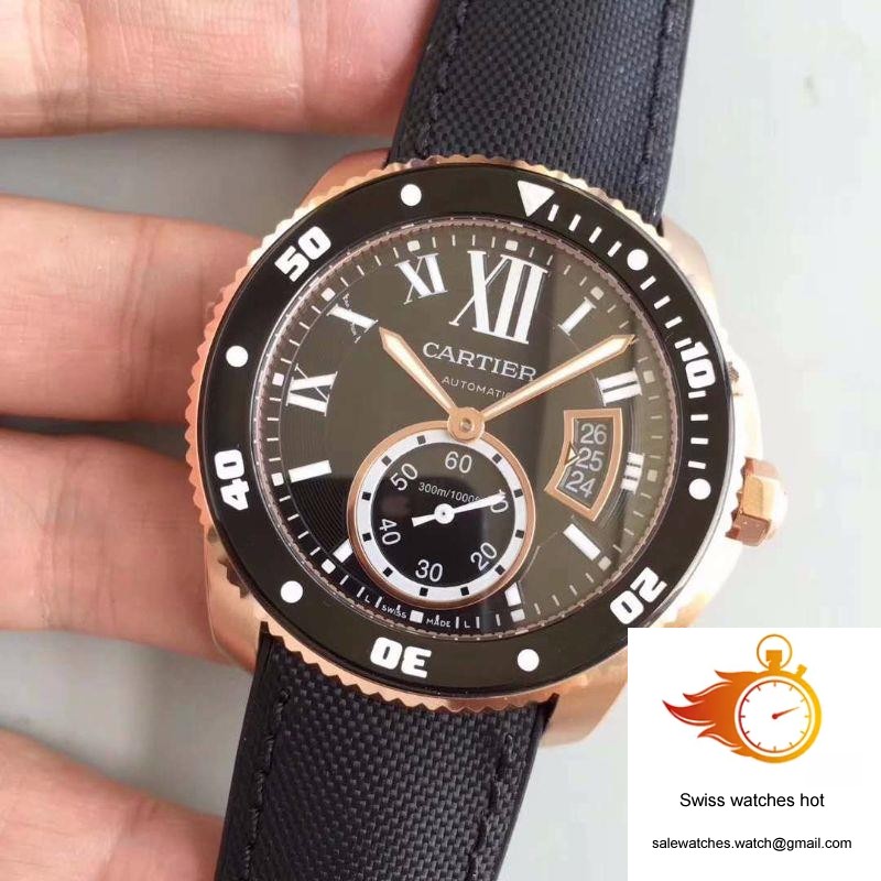 Calibre De Cartier Diver W7100052 42MM JF Factory Black Dial 3 Calibre De Cartier Diver W7100052 42MM JF Factory Black Dial 3