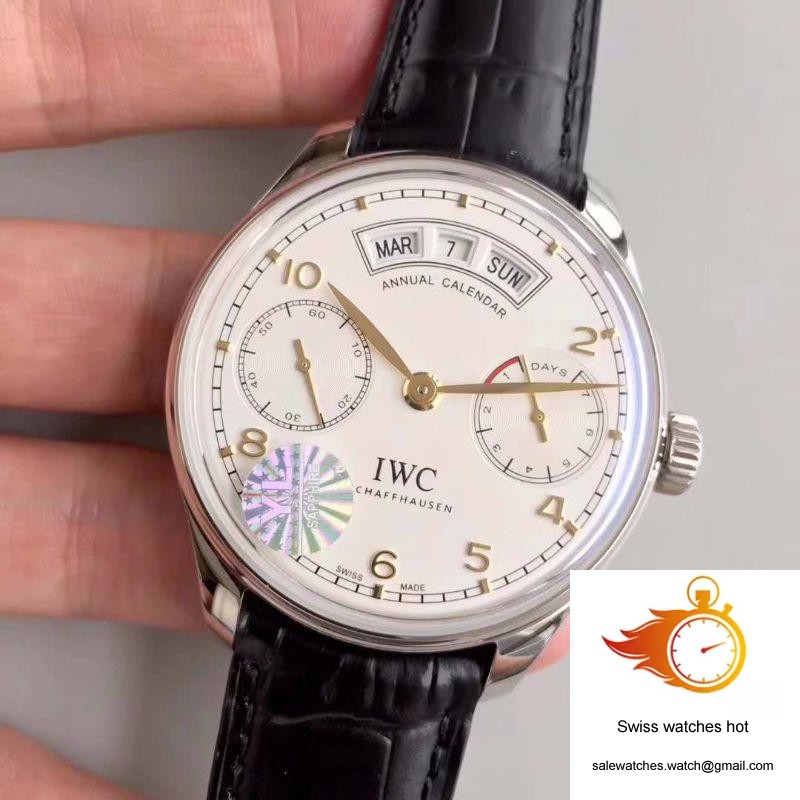 IWC Portugieser Annual Calendar IW503501 YL Factory White Dial 3 IWC Portugieser Annual Calendar IW503501 YL Factory White Dial 3
