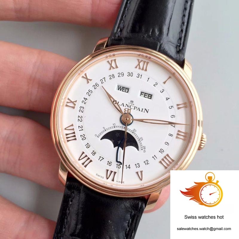 Blancpain Villeret 6654-3642-55B OM Factory White Dial 3 Blancpain Villeret 6654-3642-55B OM Factory White Dial 3