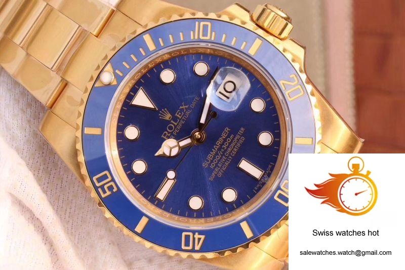 Rolex Submariner Date 116618LB VR Factory 18K Yellow Gold Wrapped Blue Dial 3 Rolex Submariner Date 116618LB VR Factory 18K Yellow Gold Wrapped Blue Dial 3