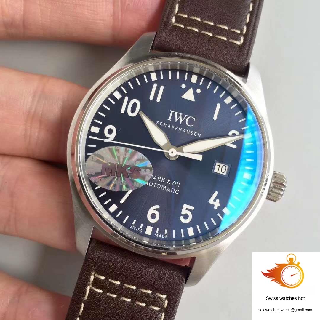 IWC Pilot Mark XVIII IW327004 MKS Factory Blue Dial 3 IWC Pilot Mark XVIII IW327004 MKS Factory Blue Dial 3