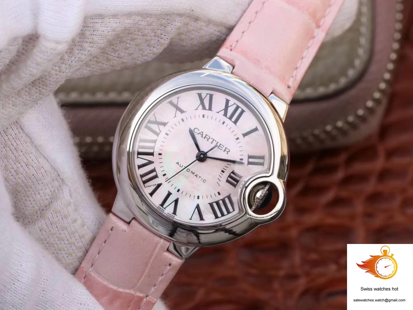 Ballon Bleu De Cartier Ladies 33MM WSBB0002 V6 Factory Pink Dial 3 Ballon Bleu De Cartier Ladies 33MM WSBB0002 V6 Factory Pink Dial 3