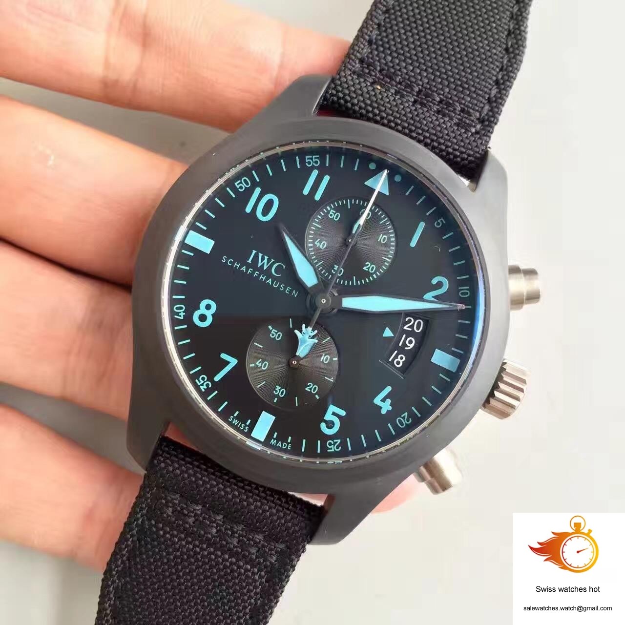 IWC Pilot Chronograph Top Gun IW388003 ZF Factory Black Dial 3 IWC Pilot Chronograph Top Gun IW388003 ZF Factory Black Dial 3