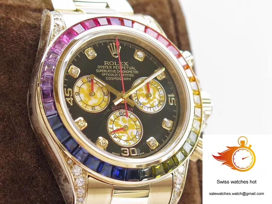 Rolex Daytona Cosmograph Rainbow 116589RBOW BL Factory 4130 Movement 3 Rolex Daytona Cosmograph Rainbow 116589RBOW BL Factory 4130 Movement 3