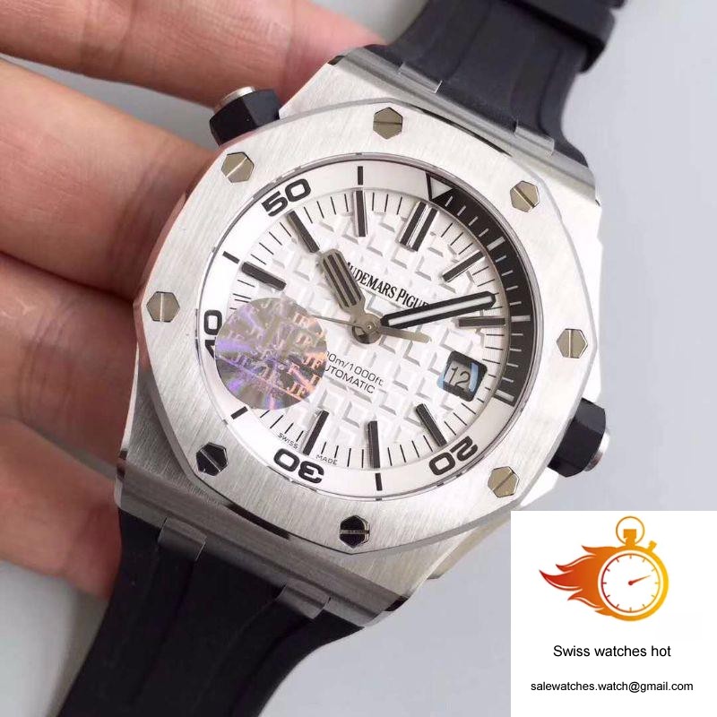 Audemars Piguet Royal Oak Offshore Diver 15710ST.OO.A002CA.02 JF Factory White Dial 3 Audemars Piguet Royal Oak Offshore Diver 15710ST.OO.A002CA.02 JF Factory White Dial 3