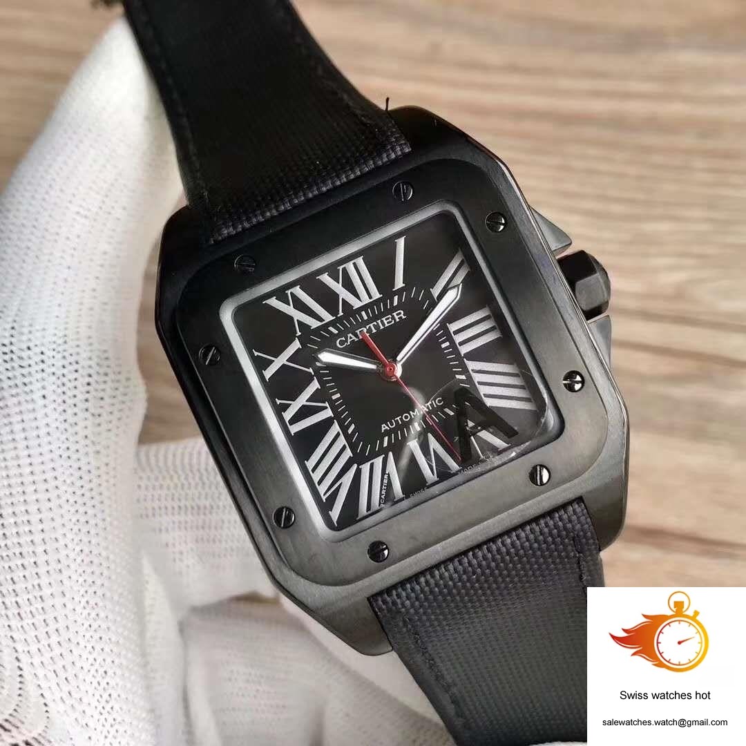 Cartier Santos 100 XL WSSA0006 V6 Factory Black Dial 3 Cartier Santos 100 XL WSSA0006 V6 Factory Black Dial 3