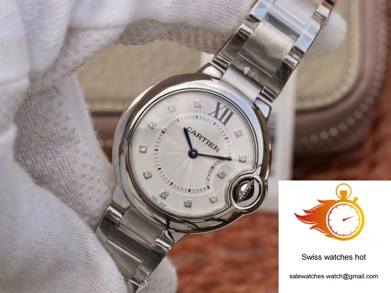 Ballon Bleu De Cartier 33mm V6 Factory White Dial 3 Ballon Bleu De Cartier 33mm V6 Factory White Dial 3