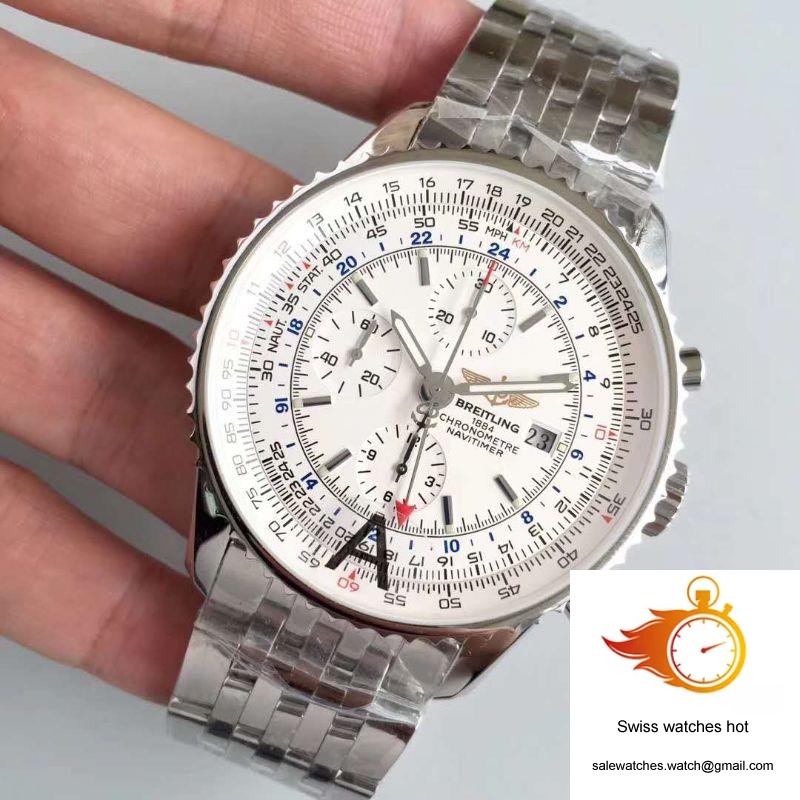 Breitling Navitimer World A2432212/G571-443A JF Factory White Dial 3 Breitling Navitimer World A2432212/G571-443A JF Factory White Dial 3