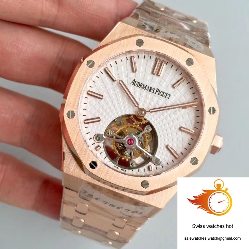 Audemars Piguet Royal Oak Rose Gold Tourbillon Extra Thin 26522 R8 Factory White Dial 3 Audemars Piguet Royal Oak Rose Gold Tourbillon Extra Thin 26522 R8 Factory White Dial 3