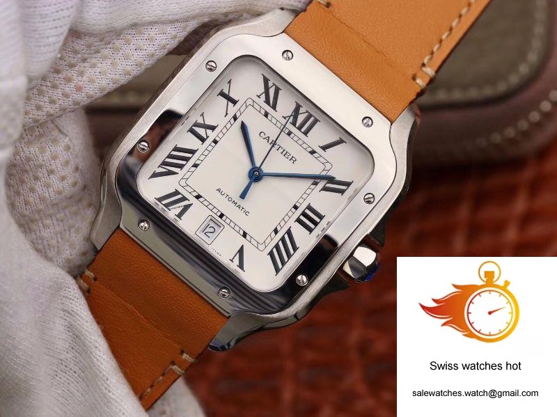 Cartier Santos De Cartier Large 2018 WSSA0009 KOR Factory White Dial 3 Cartier Santos De Cartier Large 2018 WSSA0009 KOR Factory White Dial 3