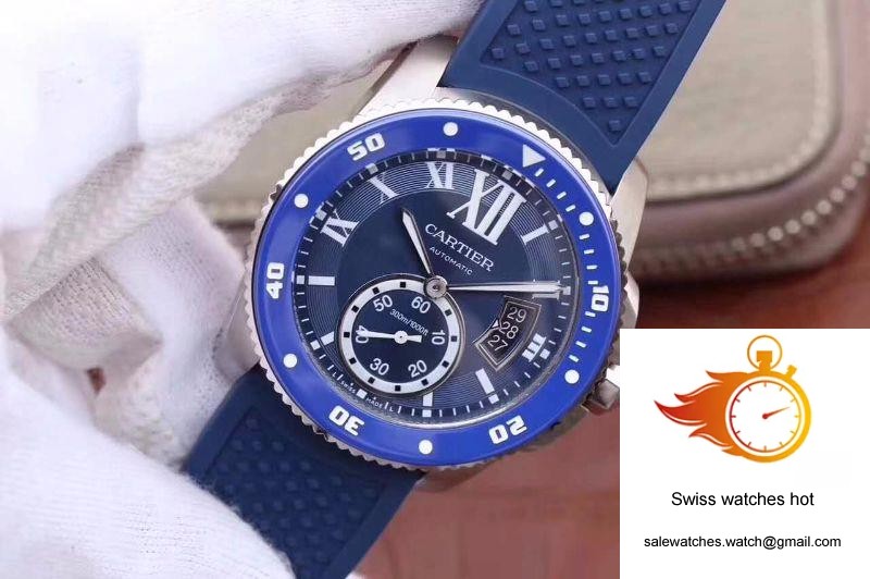 Calibre De Cartier Diver WSCA0010 42MM JF Factory Blue Dial 3 Calibre De Cartier Diver WSCA0010 42MM JF Factory Blue Dial 3