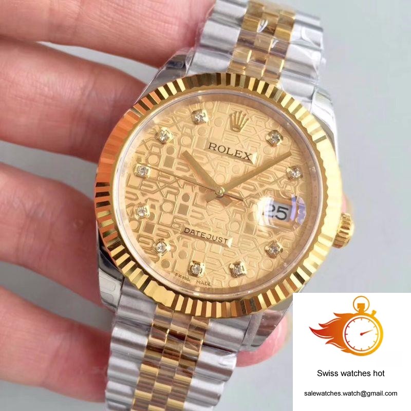 Rolex Datejust 126333-0003 41MM EW Factory Diamond-studded Gold Textured Dial 3 Rolex Datejust 126333-0003 41MM EW Factory Diamond-studded Gold Textured Dial 3