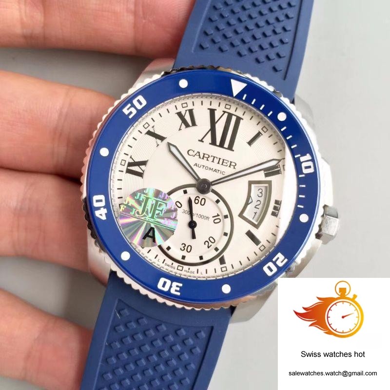Calibre De Cartier Diver 42MM WSCA0011 JF Factory White Dial 3 Calibre De Cartier Diver 42MM WSCA0011 JF Factory White Dial 3