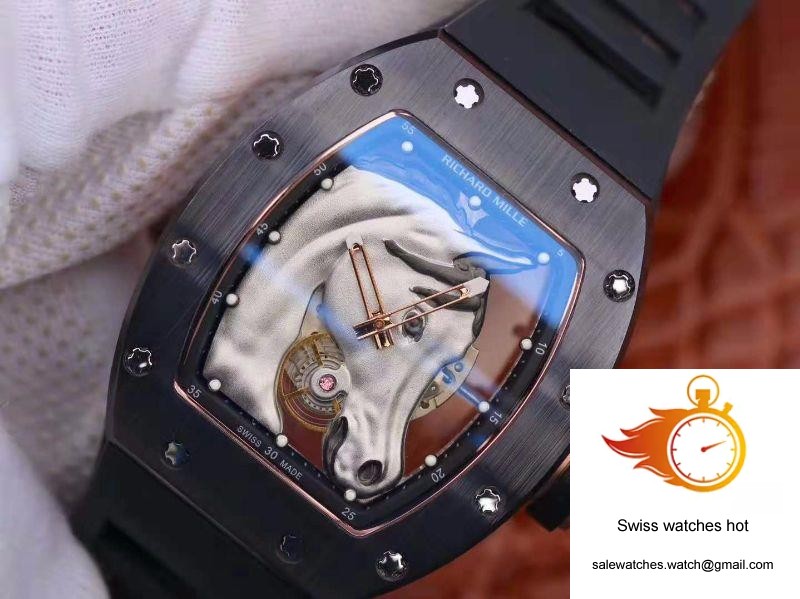 Richard Mille Polo Club Saint Tropez RM52-02 KV Factory White Horse Head Skeleton Dial 3 Richard Mille Polo Club Saint Tropez RM52-02 KV Factory White Horse Head Skeleton Dial 3