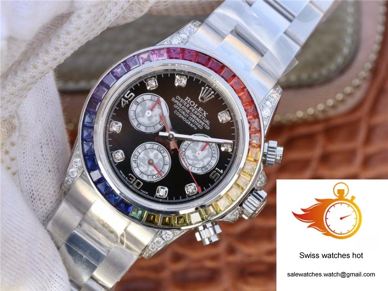 Rolex Daytona Cosmograph Rainbow 116595RBOW BL Factory Black Dial 3 Rolex Daytona Cosmograph Rainbow 116595RBOW BL Factory Black Dial 3
