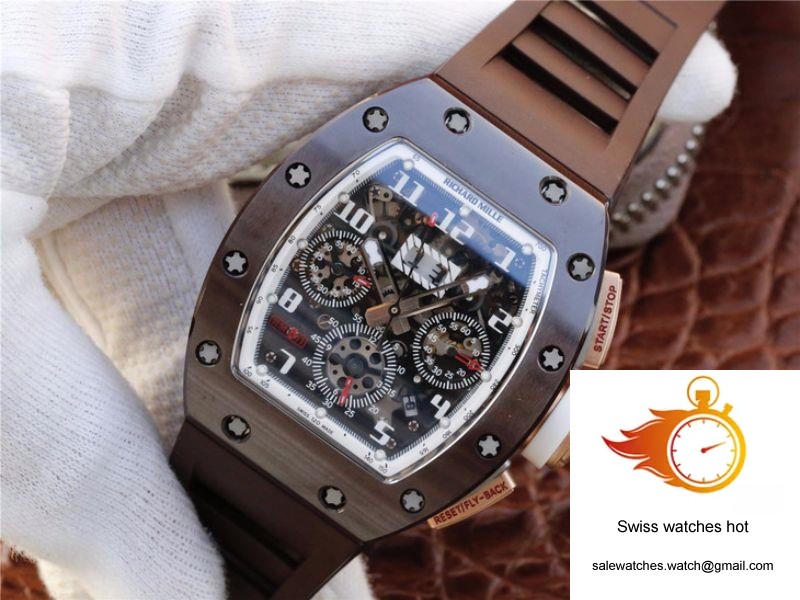 Richard Mille Chronograph RM011 KV Factory Brown Crystal Dial 3 Richard Mille Chronograph RM011 KV Factory Brown Crystal Dial 3