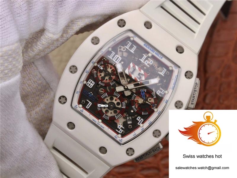 Richard Mille RM011 Chronograph KV Factory White Hollow Dial 3 Richard Mille RM011 Chronograph KV Factory White Hollow Dial 3