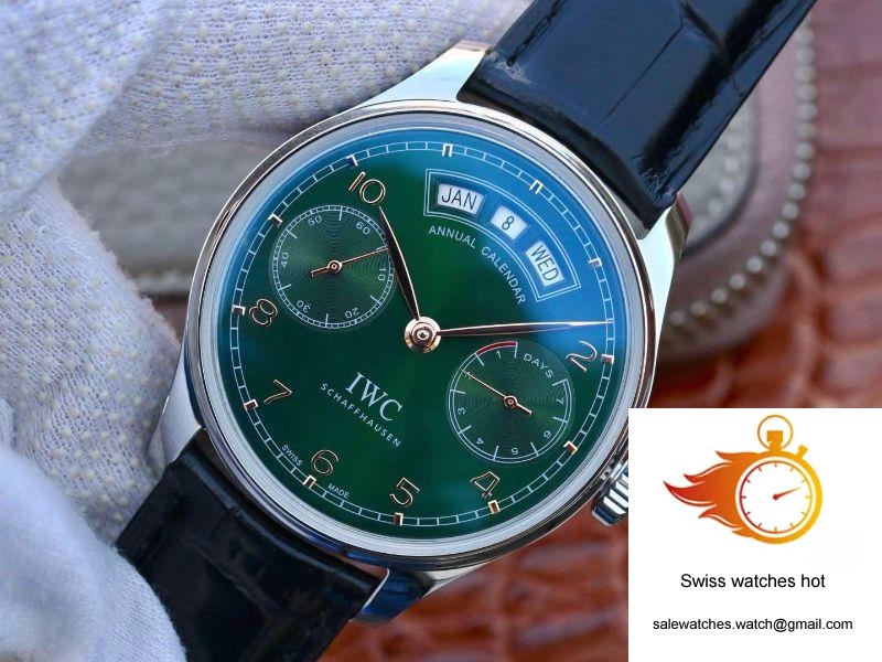 IWC Portugieser Annual Calendar IW503510 YL Factory Green Dial 3 IWC Portugieser Annual Calendar IW503510 YL Factory Green Dial 3