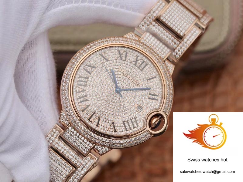 Ballon Bleu De Cartier W69006Z2 42mm TW Factory Rose Gold Diamonds Dial 3 Ballon Bleu De Cartier W69006Z2 42mm TW Factory Rose Gold Diamonds Dial 3