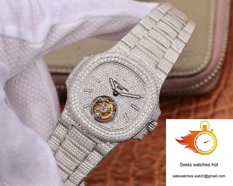 Patek Philippe Nautilus Jumbo 5711 Tourbillon R8 Factory 18K White Gold Diamond Dial 3 Patek Philippe Nautilus Jumbo 5711 Tourbillon R8 Factory 18K White Gold Diamond Dial 3